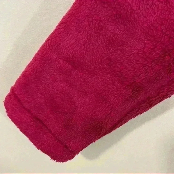 Merrell Magenta Fleece Full Zip Fuzzy Crop Neck Jacket Size M - Picture 8 of 16